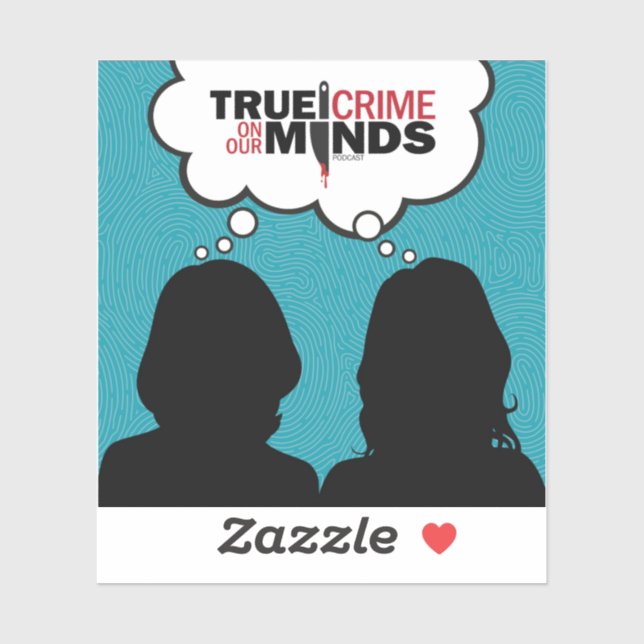 Wahre Kriminalität auf unseren Minds Vinyl Sticker (Blatt)