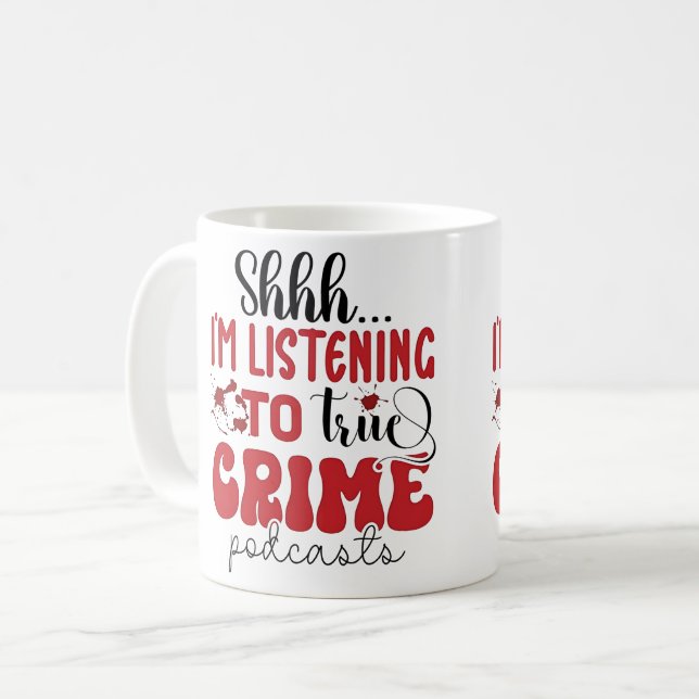 Wahre Kriminalitätsfans Kaffeetasse (Vorderseite Links)