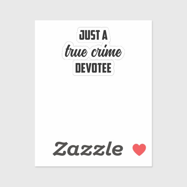 Wahre Kriminalromane: Besessenes Fanleidenschaftss Aufkleber (Blatt)
