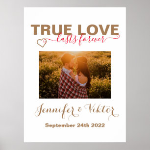Wahre Liebe dauert für immer ein Paar Foto Poster