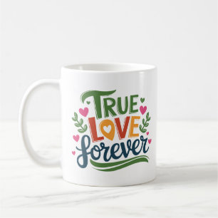 Wahre Liebe für immer - Romantisches Herzdesign Kaffeetasse
