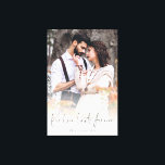 Wahre Liebe hält für immer an Couple Foto Overlay Leinwanddruck<br><div class="desc">Die wahre Liebe hält für immer ein Paar Foto Overlay an. Personalisieren Sie mit Ihrem Lieblings-Romantik-Foto von Ihnen und Ihren Namen.</div>