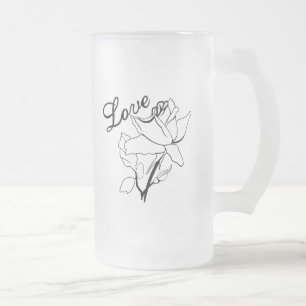 Wahre Liebe Herz Rosen Valentinstag Süßeste Mattglas Bierglas
