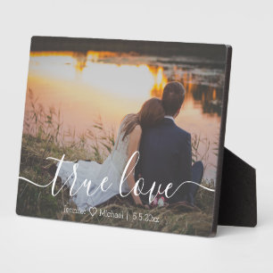 wahre Liebe, Hochzeitsjubiläumsfoto mit minimalem  Fotoplatte