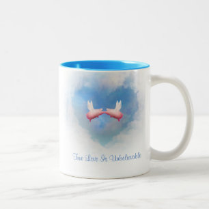 Wahre Liebe ist unglaublich Zweifarbige Tasse