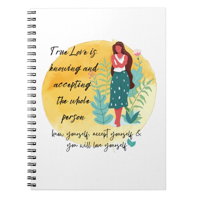 Wahre Liebe ist Wissen und Akzeptieren - Liebe sel Notizblock (Vorderseite)