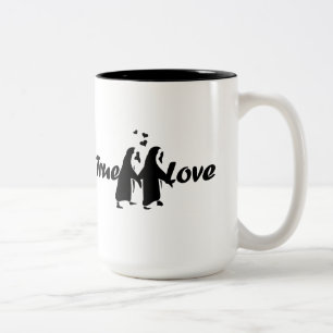 Wahre Liebe (Penguin) Zweifarbige Tasse