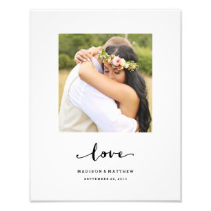 Wahre Liebe   Personalisierte Hochzeitsschrift Fotodruck