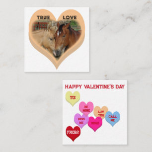 Wahre Liebe Pferde Konversationsherzen Valentinsta Mitteilungskarte