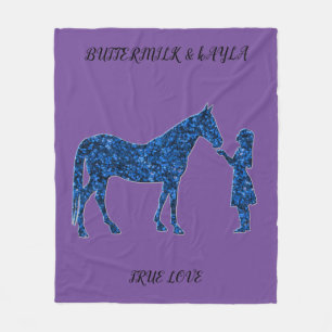 "WAHRE LIEBE" PFERDEBLANKET MIT PERSONALISIERTEM N FLEECEDECKE