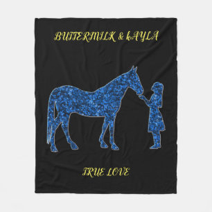 "WAHRE LIEBE" PFERDEBLANKET MIT PERSONALISIERTEM N FLEECEDECKE
