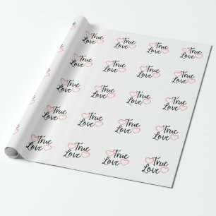 Wahre Liebe Schwarzer Valentinstag Geschenkpapier