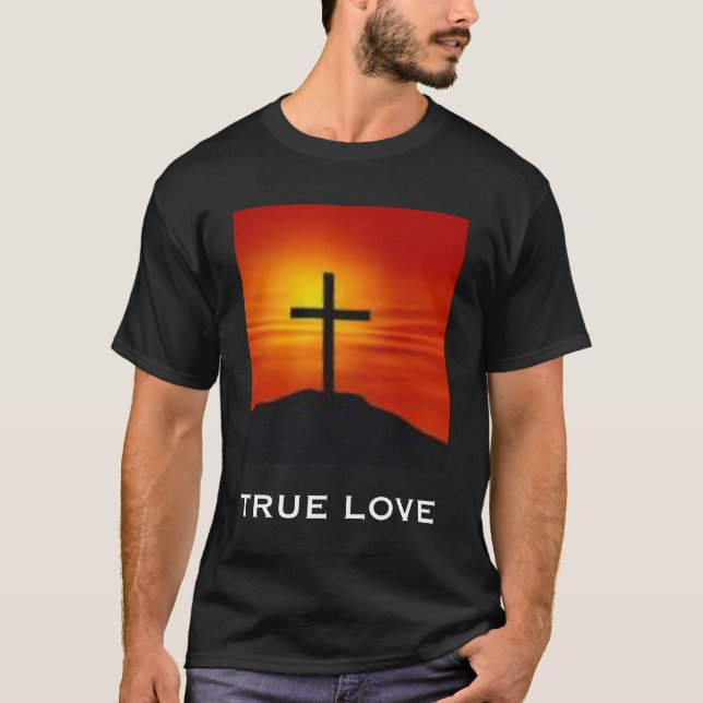 Wahre Liebe - Schwarzes T-Shirt (Vorderseite)