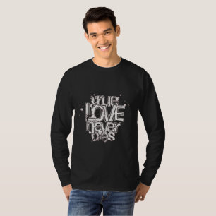 Wahre Liebe Stirbt Nie - Abgenutzter Gothic Pullov T-Shirt