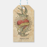 Wahre Liebe | Vintage Tattoo Birds mit Herz