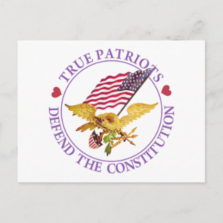 WAHRE PATRIOTEN VERTEIDIGEN DIE VERFASSUNG POSTKARTE