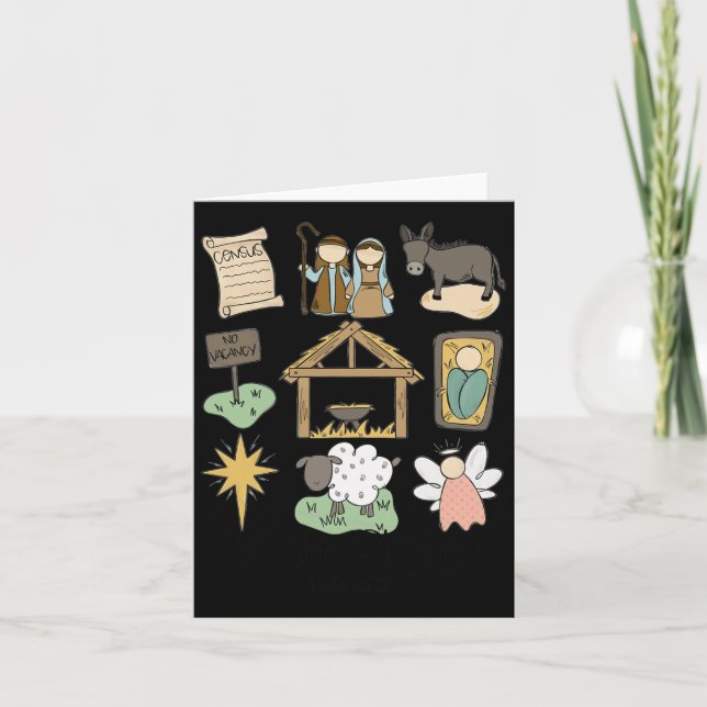 Wahre Story Luke Jesus Krippe Religiöse Christlich Karte (Vorderseite)