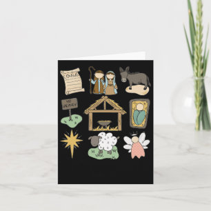 Wahre Story Luke Jesus Krippe Religiöse Christlich Karte