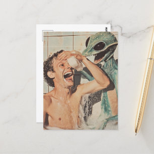 Während der Badewanne taucht eine badegefickte Ali Postkarte