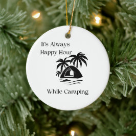 Während des Campings ist es immer glücklich Keramik Ornament