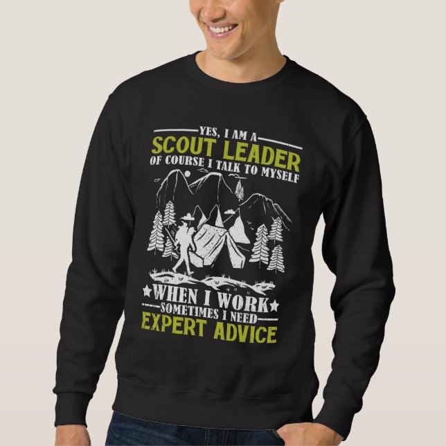 Während ich mit mir selbst rede SPL Pfadfinderleit Sweatshirt (Vorderseite)