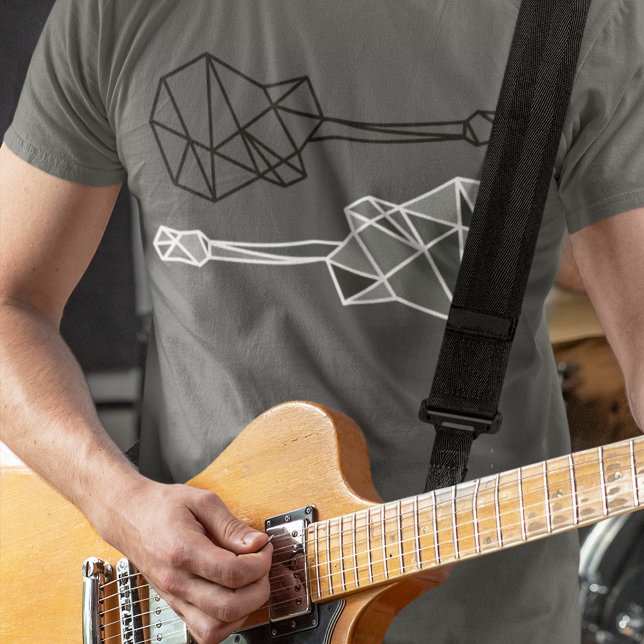 während meine Gitarre, geometrische T - Shirt Brie (Von Creator hochgeladen)