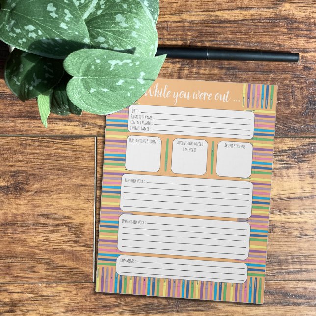 Während Sie draußen waren - Schreibgeräte unter or Notizblock (Von Creator hochgeladen)