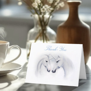 Während Unicorns Liebe Couple Dankeskarte