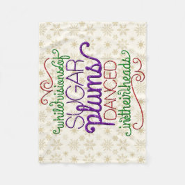 Während Visionen der Sugarplums-Nussknacker-Decke Fleecedecke