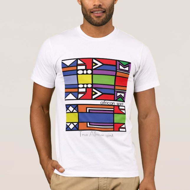Wahrer afrikanischer Geist Zuluentwurf T-Shirt (Vorderseite)