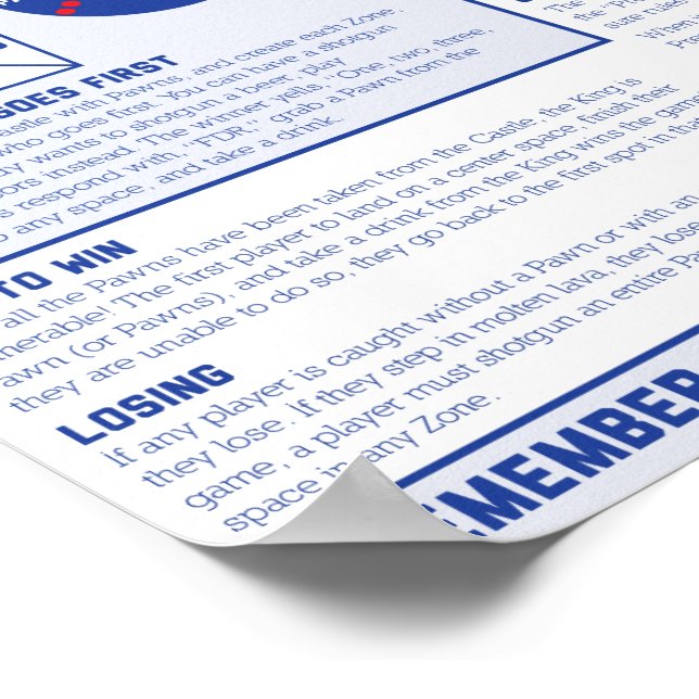 Wahrer Amerikaner: Die epischen Trinkspielregeln Poster (Ecke)