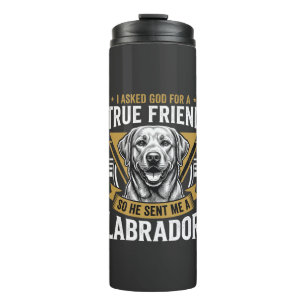 Wahrer Freund Labrador Hund Thermosbecher