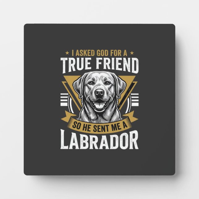 Wahrer Freund Labradorhund Fotoplatte (Vorderseite)