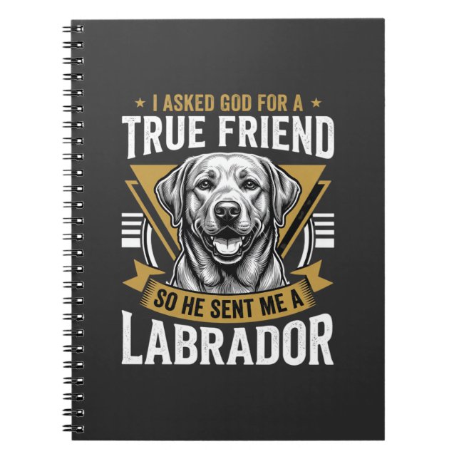 Wahrer Freund Labradorhund Notizblock (Vorderseite)