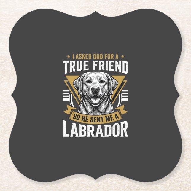 Wahrer Freund Labradorhund Untersetzer (Vorderseite)