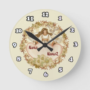 Wahrer Liebesengel Runde Wanduhr