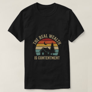 Wahrer Reichtum ist Zufriedenheit - Islamischer Au T-Shirt
