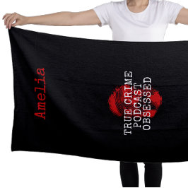 Wahrer Verbrecherpodcast Personalisiert Strandtuch