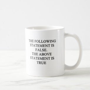 wahres falsches Logiksprichwort Kaffeetasse
