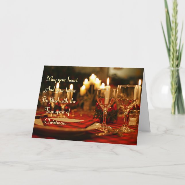 Wahres Geist-Weihnachten Feiertagskarte (Vorderseite)