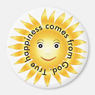 Wahres Glück kommt von Gott Magnet