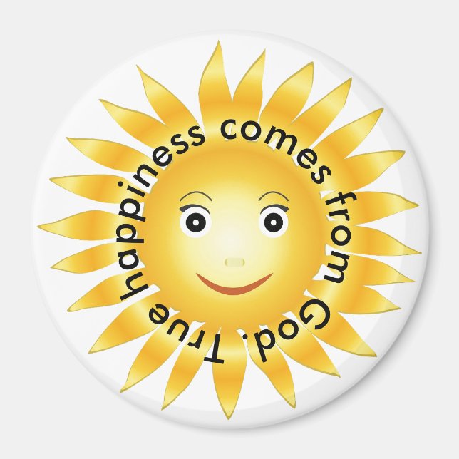 Wahres Glück kommt von Gott Magnet (Vorne)