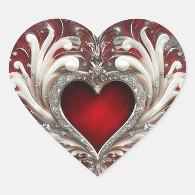 Wahres Herz Valentins Aufkleber (Vorderseite)