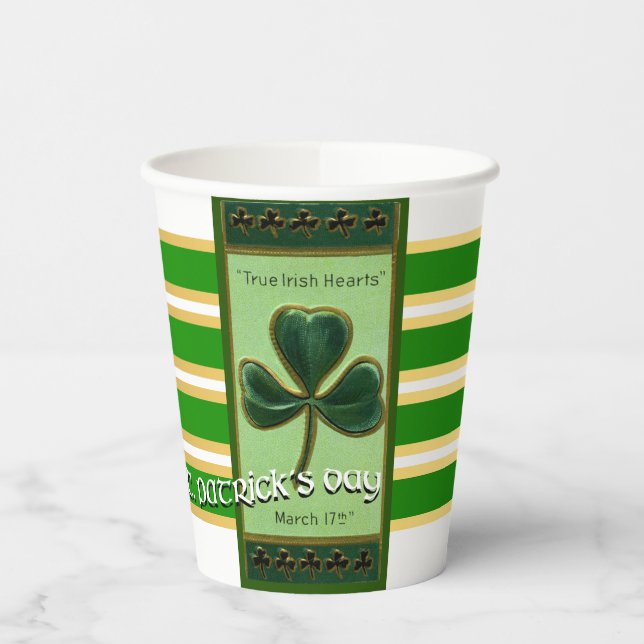 Wahres Irisches Herz St. Patrick's Day PPC02 Pappbecher (Links)