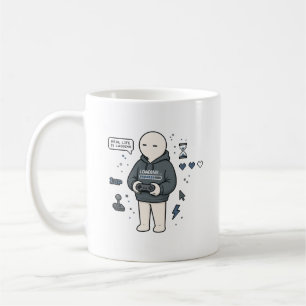 Wahres Leben hängt Funny Gamer Meme Kaffeetasse