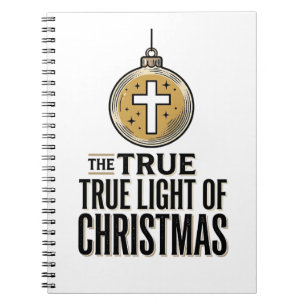 Wahres Licht des Weihnachts Vintage-Christen-Schmu Notizblock
