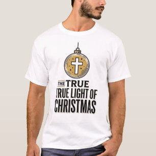 Wahres Licht des Weihnachts Vintage-Christen-Schmu T-Shirt
