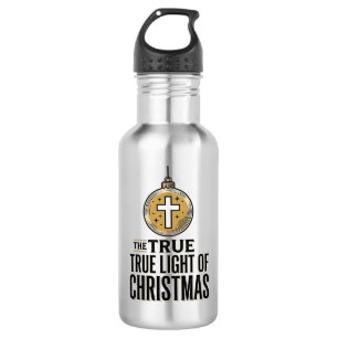 Wahres Licht des Weihnachts-Vintage-Christlichen-O Edelstahlflasche