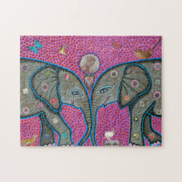 Wahres Liebe-afrikanische Elefant-Puzzlespiel Puzzle