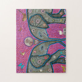 Wahres Liebe-afrikanische Elefant-Puzzlespiel Puzzle